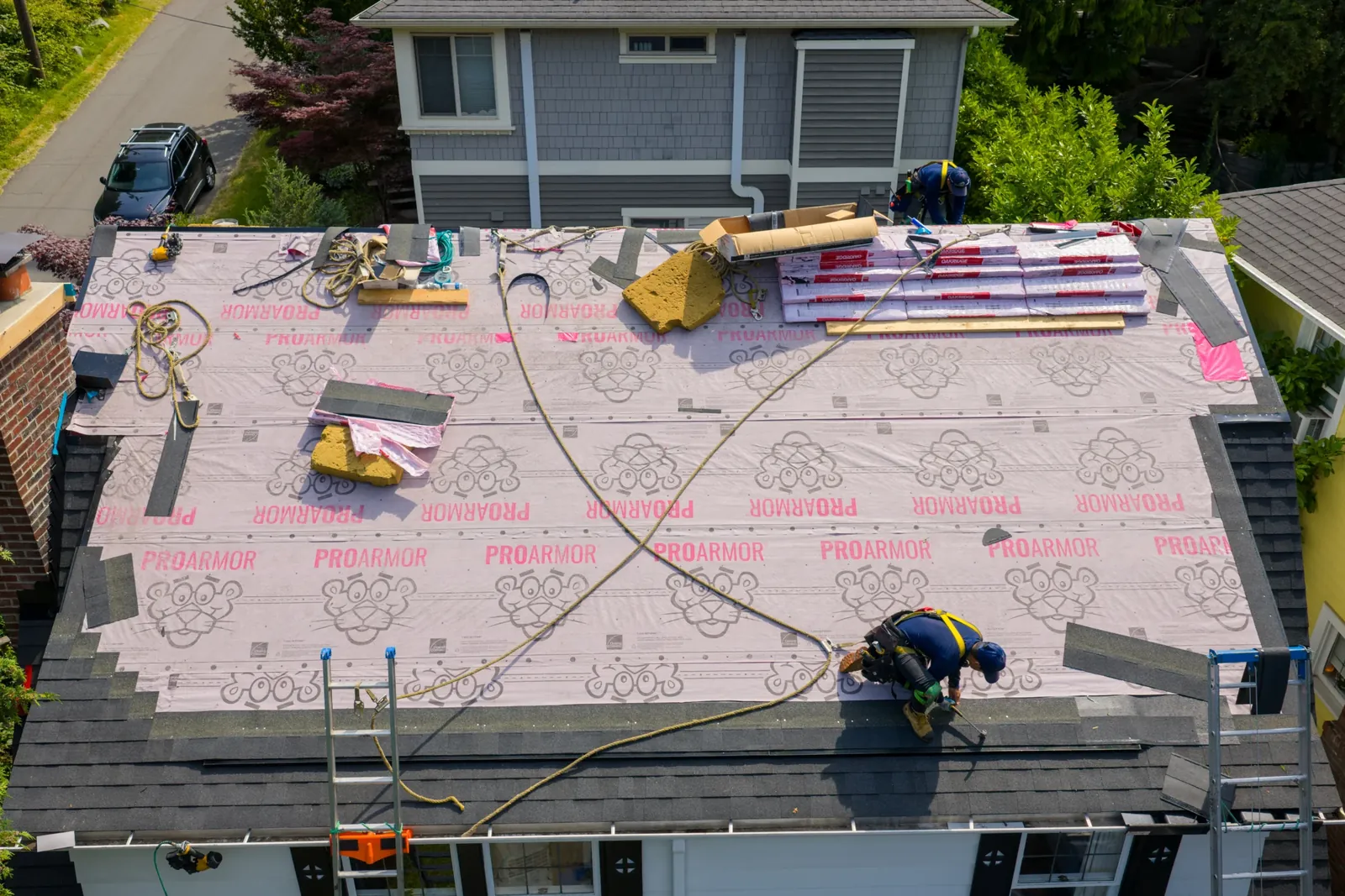 Roofing before