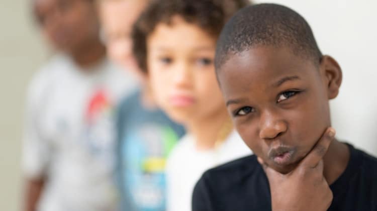 a close-up of a boy