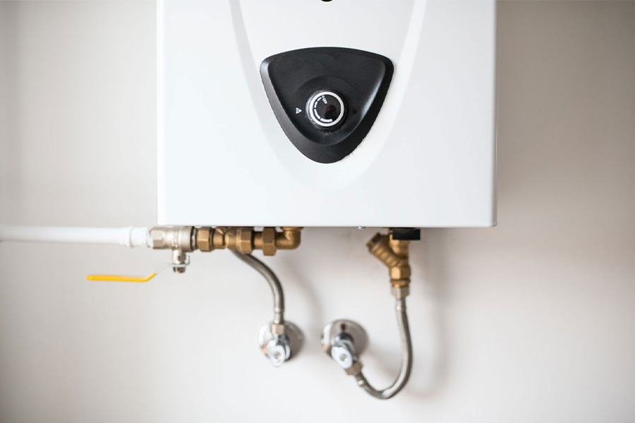 Wall-mounted tankless water heater