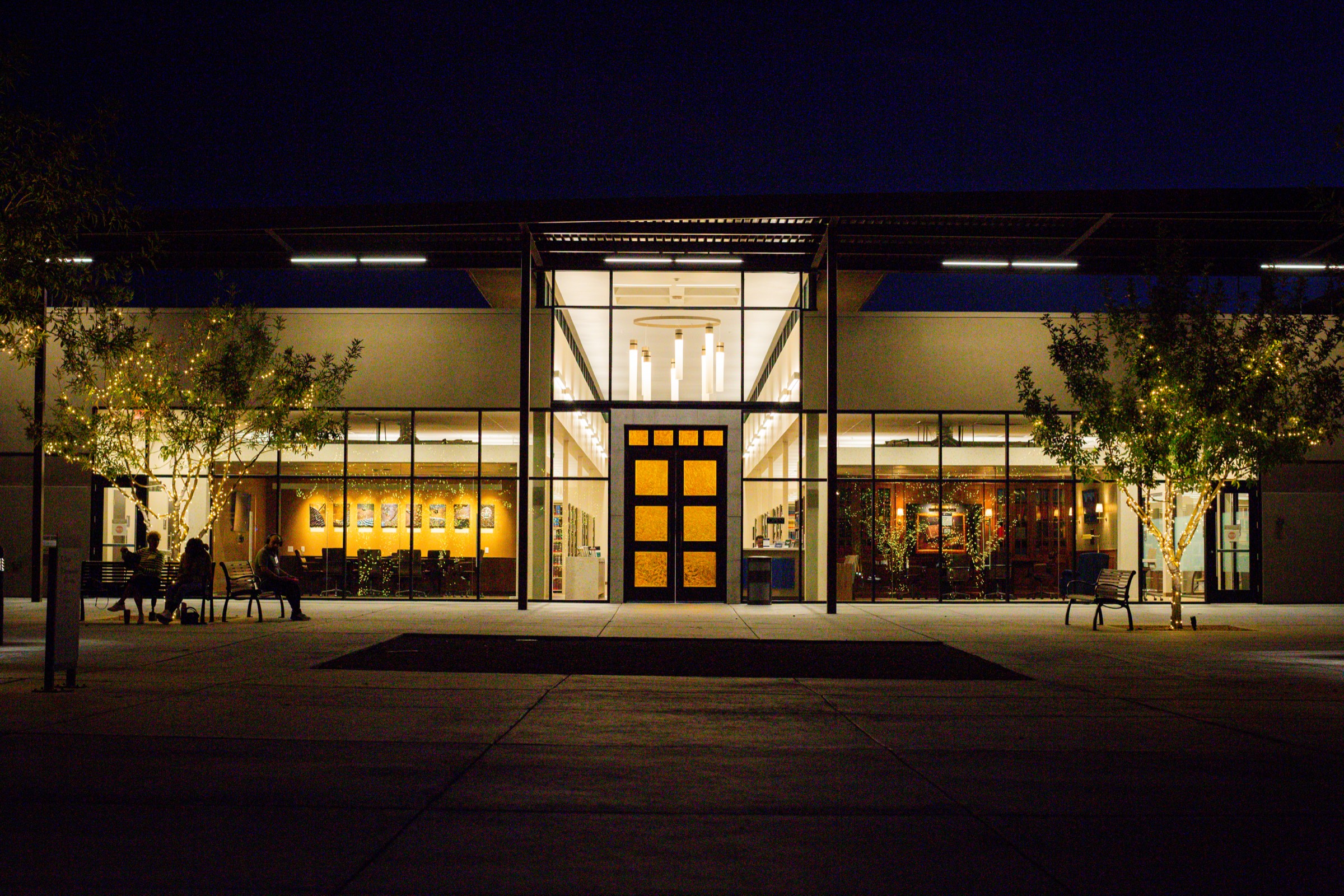 Prospective students gathered for an evening event
