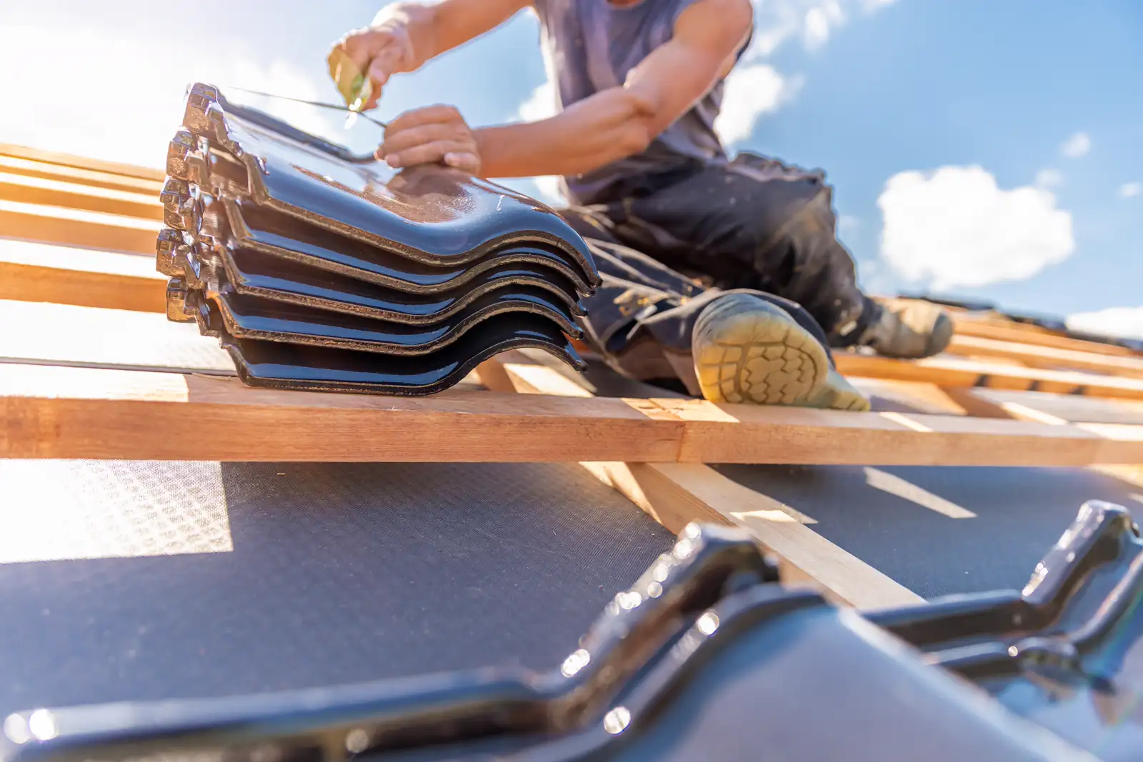 Tile roof detail